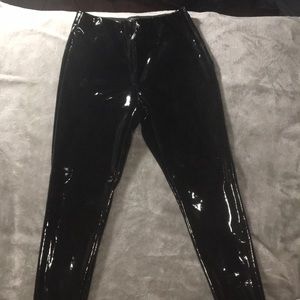 Topshop PVC Wet Look Pants